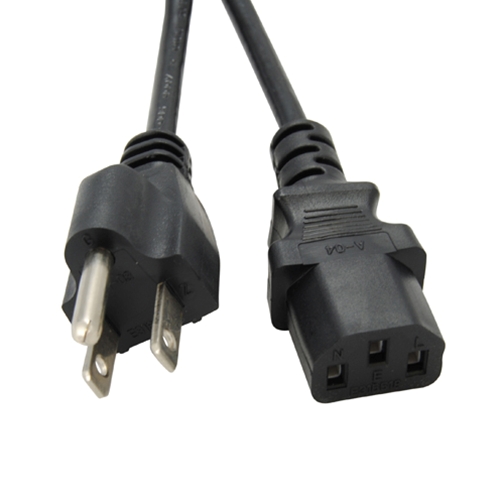 3 Prong C13 Power Cords Black UL Listed