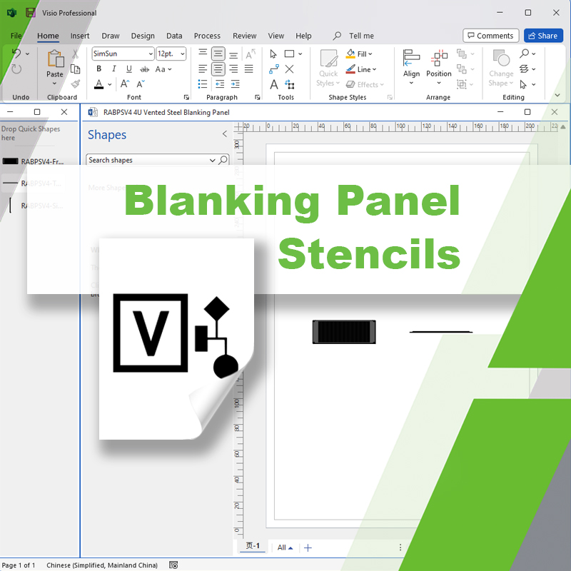 Blanking Panels Visio Stencils