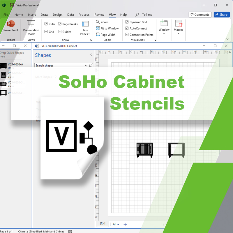 Soho Cabinet Visio Stencils