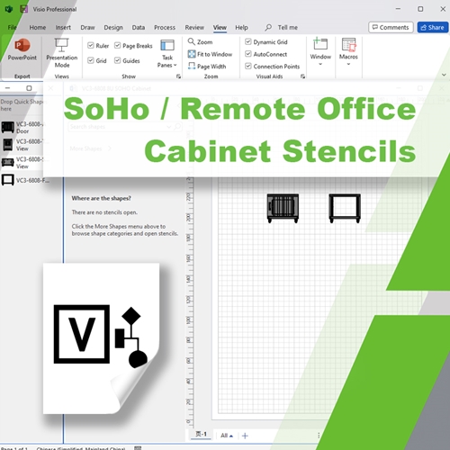 VC3 Series SOHO Cabinet Visio Stencils