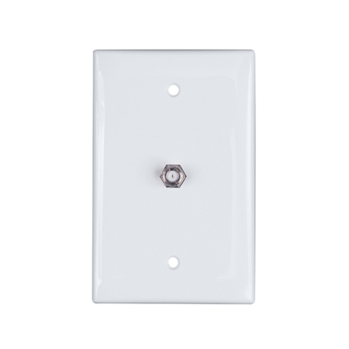 Midsize Single F-81 Coax Single Gang Faceplate