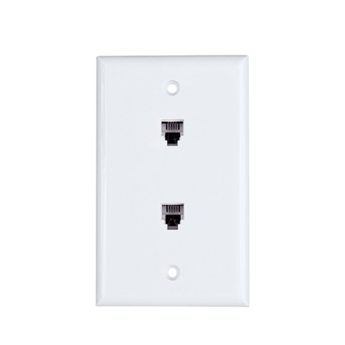Dual Telephone Single Gang Faceplate