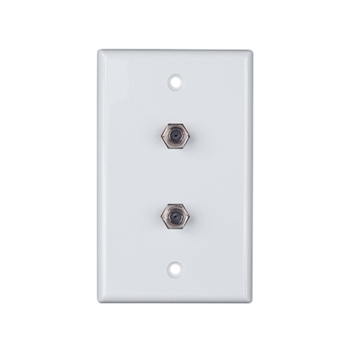 Dual F-81 Coax Single Gang Faceplate