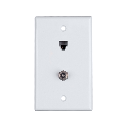 F-81 and Telephone Single Gang Faceplate