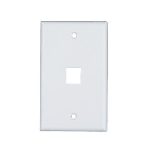 1-Port Keystone Single Gang Faceplate