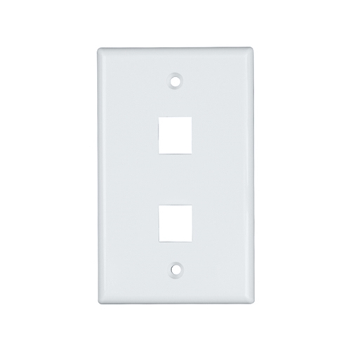 2-Port Keystone Single Gang Faceplate