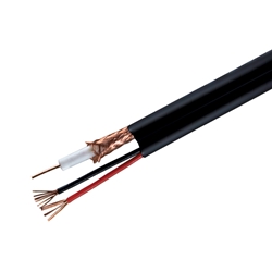RG-59 CU Coax With 18/2 Siamese Cable, Black or White 500 FT