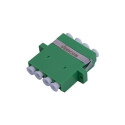 LC-APC Single Mode Quadplex Adapter, Green