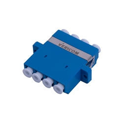 LC-UPC Single Mode Quadplex Adapter, Blue