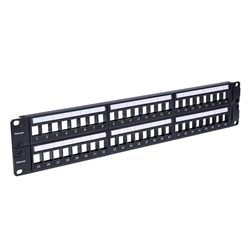 VGS™ Universal 48-Port Modular Patch Panel w/ Labels