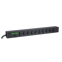 Basic Rack Mount PDU - 15A, 120V, 1.4kW w/NEMA 5-15R Outlets