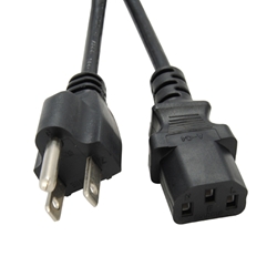 3 Prong C13 Power Cords, Black